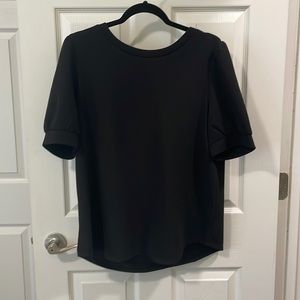 XL Adrianna Papell crinkle puff sleeve top